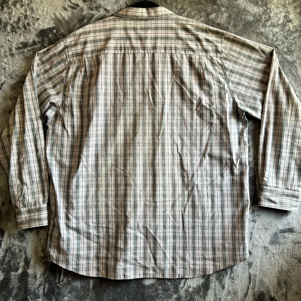 Beverly Hills Polo Club Shirt‎ Mens 2XLT Tall Gray Blue Plaid Classic Dadcore